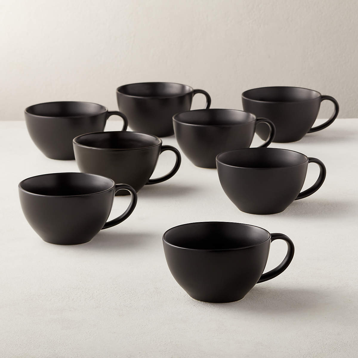 Crisp Matte Black Dinnerware Set